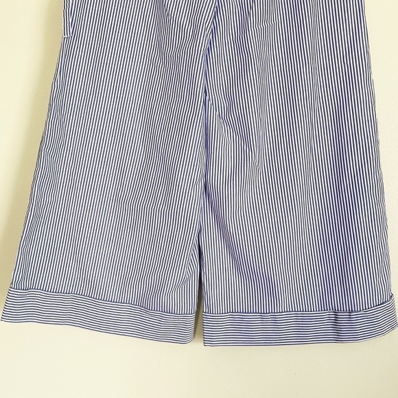 J. CREW Cuffed Wide Leg Crop Shirting Striped 4 - Picture 12 of 15